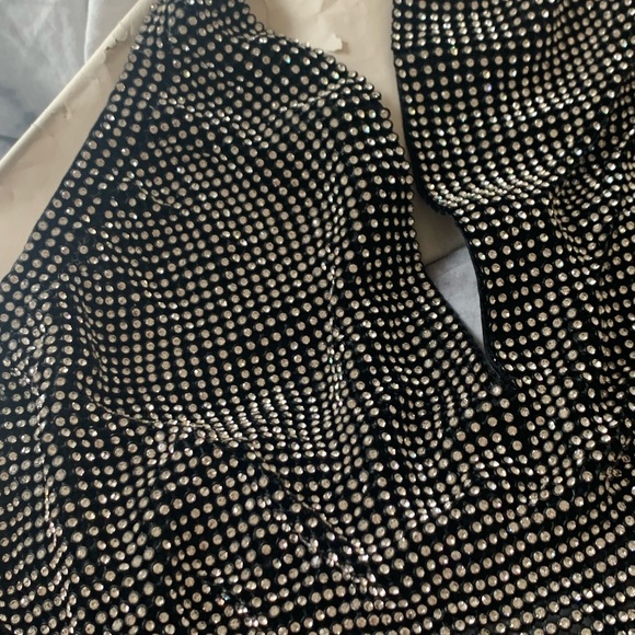 Sparkly bralette top. Tie at neck and back. Worn once. - Picture 8 of 13